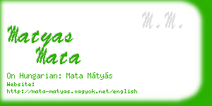matyas mata business card